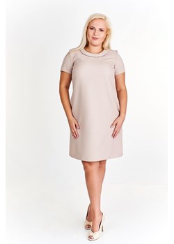 Sukienka FSU670 BEŻOWY CIEMNY ze sklepu fokus.pl w kategorii Sukienki - zdjęcie 186624823