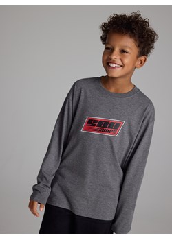 Reserved - Bawełniany longsleeve - ciemnoszary ze sklepu Reserved w kategorii Bluzy chłopięce - zdjęcie 186630332