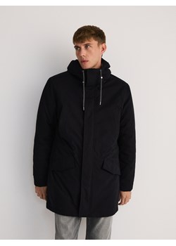Reserved - Ocieplana parka z kapturem - czarny ze sklepu Reserved w kategorii Kurtki męskie - zdjęcie 186630452