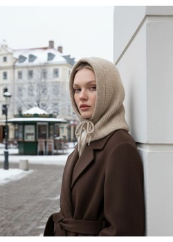 Sinsay - Prążkowana balaclava - beżowy ze sklepu Sinsay w kategorii Czapki zimowe damskie - zdjęcie 186630953