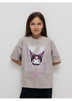 Reserved - T-shirt Kuromi - jasnoszary ze sklepu Reserved w kategorii Bluzki dziewczęce - zdjęcie 186632461