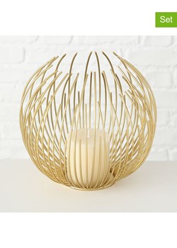 Boltze 2-częściowy zestaw w kolorze kremowo-złotym ze sklepu Limango Polska w kategorii Świeczniki - zdjęcie 186633564