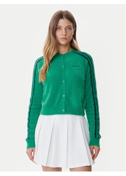 adidas Kardigan Fluffy JW5177 Zielony Regular Fit ze sklepu MODIVO w kategorii Swetry damskie - zdjęcie 186633943