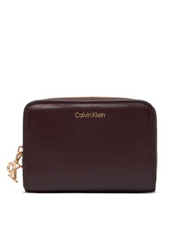 Calvin Klein Mały Portfel Damski Ck Medium Flap Zip Around LV04F1075G Brązowy ze sklepu MODIVO w kategorii Portfele damskie - zdjęcie 186636570