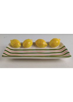 Villa d´Este Półmisek &quot;Fruit Life&quot; w kolorze zielono-żółtym - dł. 22,5 cm ze sklepu Limango Polska w kategorii Misy i tace dekoracyjne - zdjęcie 186638284