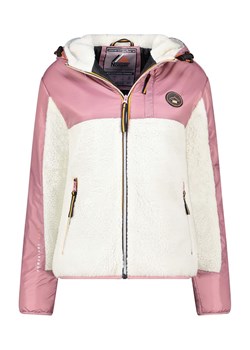 Geographical Norway Kurtka polarowa "Ulyssim" w kolorze jasnoróżowo-białym ze sklepu Limango Polska w kategorii Kurtki damskie - zdjęcie 186638813