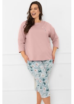 Piżama Italian Fashion Perlis r.3/4 sp.3/4 róż pudrowy/druk - id: 39220 - marki Italian Fashion - 186640352 Piżama Italian Fashion Perlis r.3/4 sp.3/4 róż pudrowy/druk ze sklepu kontri.pl w kategorii Piżamy damskie - zdjęcie 186640352