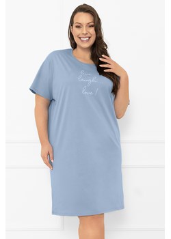 Nocna koszula Italian Fashion Ksara kr.r. stalowy ze sklepu kontri.pl w kategorii Koszule nocne - zdjęcie 186640402