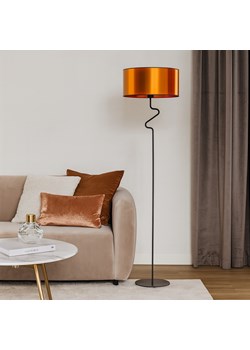 Industrialna lampa stojąca do czytania w salonie MORONI MIRROR w czarno-miedzianej kolorystyce ze sklepu Lysne w kategorii Lampy podłogowe - zdjęcie 186640820