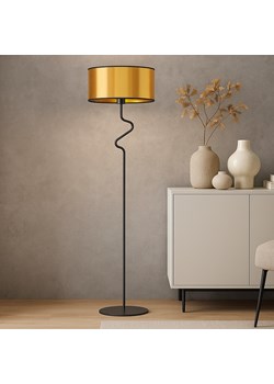 Elegancka lampa stojąca do salonu w czarno-złotej kolorystyce MORONI MIRROR w stylu glamour ze sklepu Lysne w kategorii Lampy podłogowe - zdjęcie 186640824