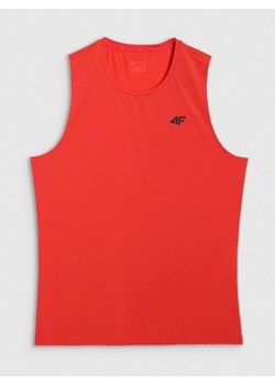 Męski tank top treningowy 4F 4FWAW25TFSLM574 - czerwony ze sklepu Sportstylestory.com w kategorii T-shirty męskie - zdjęcie 186640964
