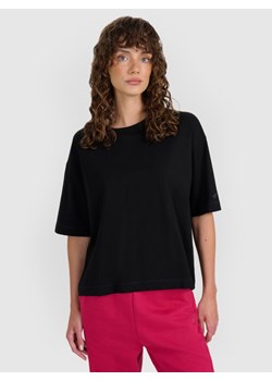 Damski t-shirt oversize 4F 4FWAW25TTSHF2350 - czarny ze sklepu Sportstylestory.com w kategorii Bluzki damskie - zdjęcie 186641011