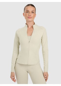 Damska bluza treningowa 4F 4FRAW25TFSWF0808 - beżowa ze sklepu Sportstylestory.com w kategorii Bluzy damskie - zdjęcie 186641120