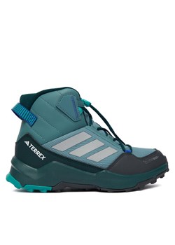 Trekkingi adidas Terrex Ax4r Mid CLIMAWARM+ Hiking JS2923 Zielony ze sklepu eobuwie.pl w kategorii Buty trekkingowe dziecięce - zdjęcie 186641782
