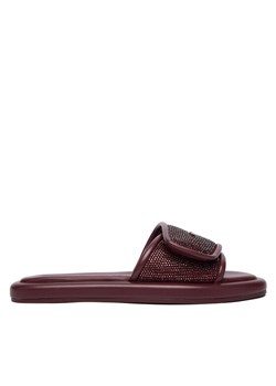 Klapki MICHAEL Michael Kors 40F5SKFA3S Bordowy ze sklepu eobuwie.pl w kategorii Klapki damskie - zdjęcie 186641803