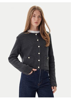 Tommy Hilfiger Kardigan WW0WW46441 Szary Regular Fit ze sklepu MODIVO w kategorii Swetry damskie - zdjęcie 186642252