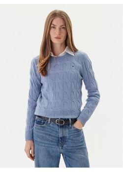Tommy Hilfiger Sweter WW0WW43586 Błękitny Regular Fit ze sklepu MODIVO w kategorii Swetry damskie - zdjęcie 186642273