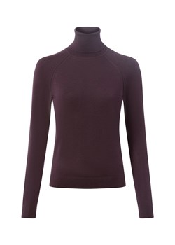 BOSS Sweter damski z golfem - Frizani Kobiety drobna dzianina bakłażanowy jednolity ze sklepu vangraaf w kategorii Swetry damskie - zdjęcie 186645042