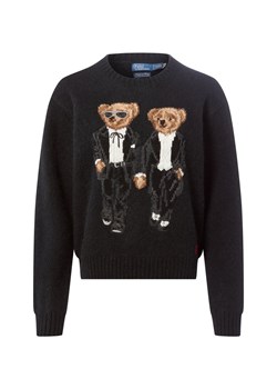 Polo Ralph Lauren Damski sweter z dzianiny z zawartością alpaki, kaszmiru i jedwabiu Kobiety Wełna czarny wzorzysty ze sklepu vangraaf w kategorii Swetry damskie - zdjęcie 186645054