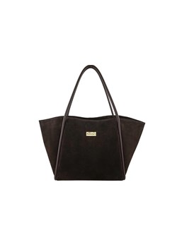 Barberinis - torebka duża zamszowa na ramię - Brązowa ciemna ze sklepu butyolivier w kategorii Torby Shopper bag - zdjęcie 186646724