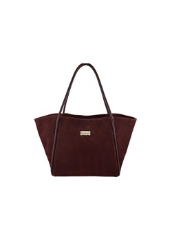 Barberinis - torebka duża zamszowa na ramię - Bordowa ze sklepu butyolivier w kategorii Torby Shopper bag - zdjęcie 186646794