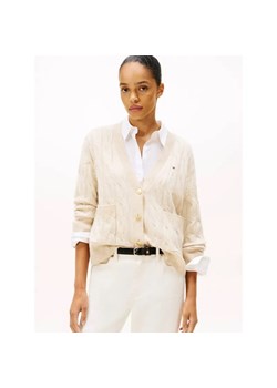 Tommy Hilfiger Wełniany kardigan | Regular Fit ze sklepu Gomez Fashion Store w kategorii Swetry damskie - zdjęcie 186647020