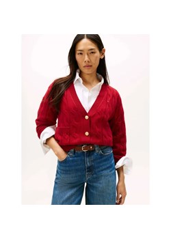 Tommy Hilfiger Wełniany kardigan | Regular Fit ze sklepu Gomez Fashion Store w kategorii Swetry damskie - zdjęcie 186647023