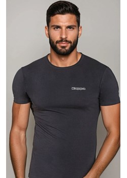 Kappa koszulka męska bawełniana z krótkim rękawem czarna K1304, Kolor antracytowy, Rozmiar M, Kappa ze sklepu Intymna w kategorii T-shirty męskie - zdjęcie 186648852