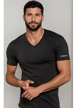 Kappa koszulka męska w serek z krótkim rękawem czarna K1315, Kolor czarny, Rozmiar S, Kappa ze sklepu Intymna w kategorii T-shirty męskie - zdjęcie 186648853