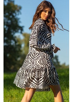 Sukienka przed kolano w zwierzęcy wzór F1096, Kolor zebra, Rozmiar M, Fobya ze sklepu Intymna w kategorii Sukienki - zdjęcie 186649203