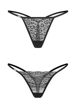 Obsessive 2-pak czarnych stringów damskich Clara, Kolor czarny, Rozmiar S/M, Obsessive ze sklepu Intymna w kategorii Majtki damskie - zdjęcie 186649573