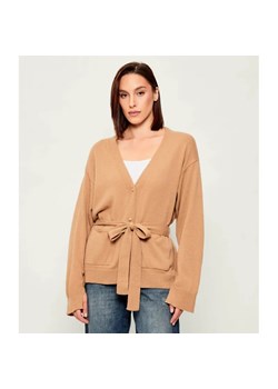 AKEP Wełniany kardigan | Loose fit | z dodatkiem kaszmiru ze sklepu Gomez Fashion Store w kategorii Swetry damskie - zdjęcie 186649933