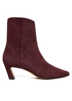 Botki Stuart Weitzman Stassi SM498 Bordowy ze sklepu eobuwie.pl w kategorii Botki - zdjęcie 186652753