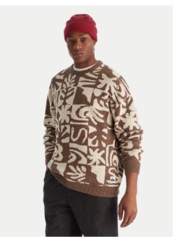Quiksilver Sweter Hall City EQYSW03329 Brązowy Regular Fit ze sklepu MODIVO w kategorii Swetry męskie - zdjęcie 186655242
