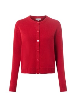 Marie Lund Damski kardigan z wełny merynosów Kobiety drobna dzianina czerwony jednolity ze sklepu vangraaf w kategorii Swetry damskie - zdjęcie 186661282