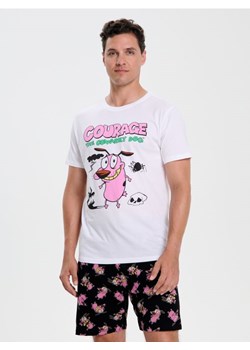 Sinsay - Bawełniana piżama dwuczęściowa z nadrukiem Courage the Cowardly Dog - wielobarwny ze sklepu Sinsay w kategorii Piżamy męskie - zdjęcie 186665353