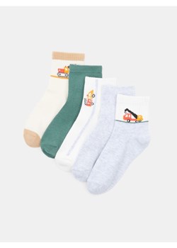 Sinsay - Skarpetki z nadrukiem 5 pack - wielobarwny ze sklepu Sinsay w kategorii Skarpetki dziecięce - zdjęcie 186665540