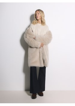 Reserved - Sweter z ozdobnym splotem - kremowy ze sklepu Reserved w kategorii Swetry damskie - zdjęcie 186666214