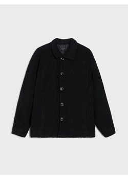 Sinsay - Rozpinana bluza z kołnierzem - czarny ze sklepu Sinsay w kategorii Bluzy męskie - zdjęcie 186667860
