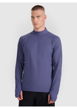 Męska bluza do biegania 4F 4FWAW25TFSWM576 - niebieska ze sklepu Sportstylestory.com w kategorii Bluzy męskie - zdjęcie 186668493