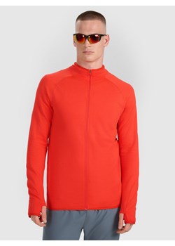 Męska bluza do biegania 4F 4FWAW25TFSWM575 - czerwona ze sklepu Sportstylestory.com w kategorii Bluzy męskie - zdjęcie 186668514