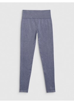 Damskie legginsy do jogi i pilatesu 4F 4FWAW25TFTIF407 - niebieskie ze sklepu Sportstylestory.com w kategorii Spodnie damskie - zdjęcie 186668600