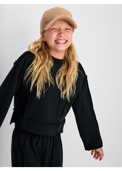 Sinsay - Prążkowana bluza crewneck - czarny - id: 097GC-99X - marki Sinsay - 186669131 Sinsay - Prążkowana bluza crewneck - czarny ze sklepu Sinsay w kategorii Bluzy dziewczęce - zdjęcie 186669131