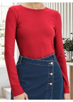 Sinsay - Body z długimi rękawami - czerwony - id: 490EU-33X - marki Sinsay - 186669140 Sinsay - Body z długimi rękawami - czerwony ze sklepu Sinsay w kategorii Body damskie - zdjęcie 186669140