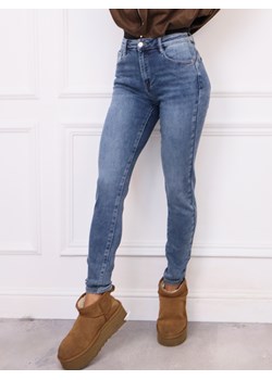 SPODNIE JEANSOWE SKINNY PUSH UP- GRANATOWE ze sklepu olika.com.pl w kategorii Jeansy damskie - zdjęcie 186669444
