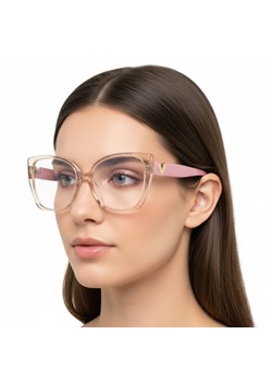 Damskie okulary zerówki z filtrem Blue Light POL-BLF-985KB beżowy/różowy ze sklepu Stylion w kategorii Okulary zerówki damskie - zdjęcie 186669521