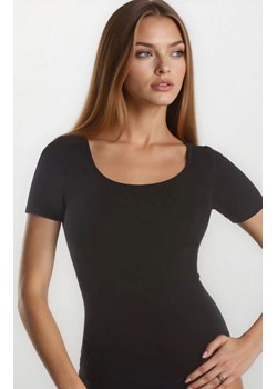 Koszulka damska gładki t-shirt czarny 2502, Kolor czarny, Rozmiar XS, Teyli ze sklepu Intymna w kategorii Podkoszulki i halki - zdjęcie 186671362