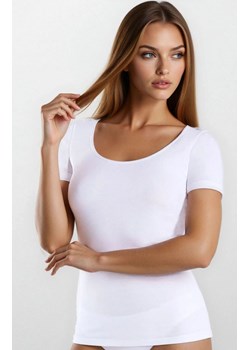 Koszulka damska gładki t-shirt biała 2502, Kolor biały, Rozmiar XS, Teyli ze sklepu Intymna w kategorii Podkoszulki i halki - zdjęcie 186671363
