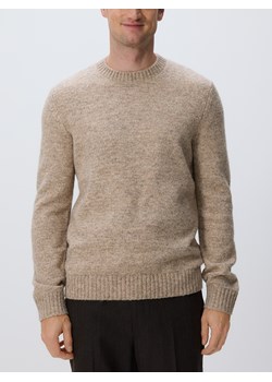 Reserved - Sweter z domieszką wełny - beżowy ze sklepu Reserved w kategorii Swetry męskie - zdjęcie 186672621