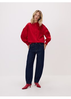 Reserved - Koszula z kwiatową aplikacją - czerwony ze sklepu Reserved w kategorii Bluzki damskie - zdjęcie 186672690